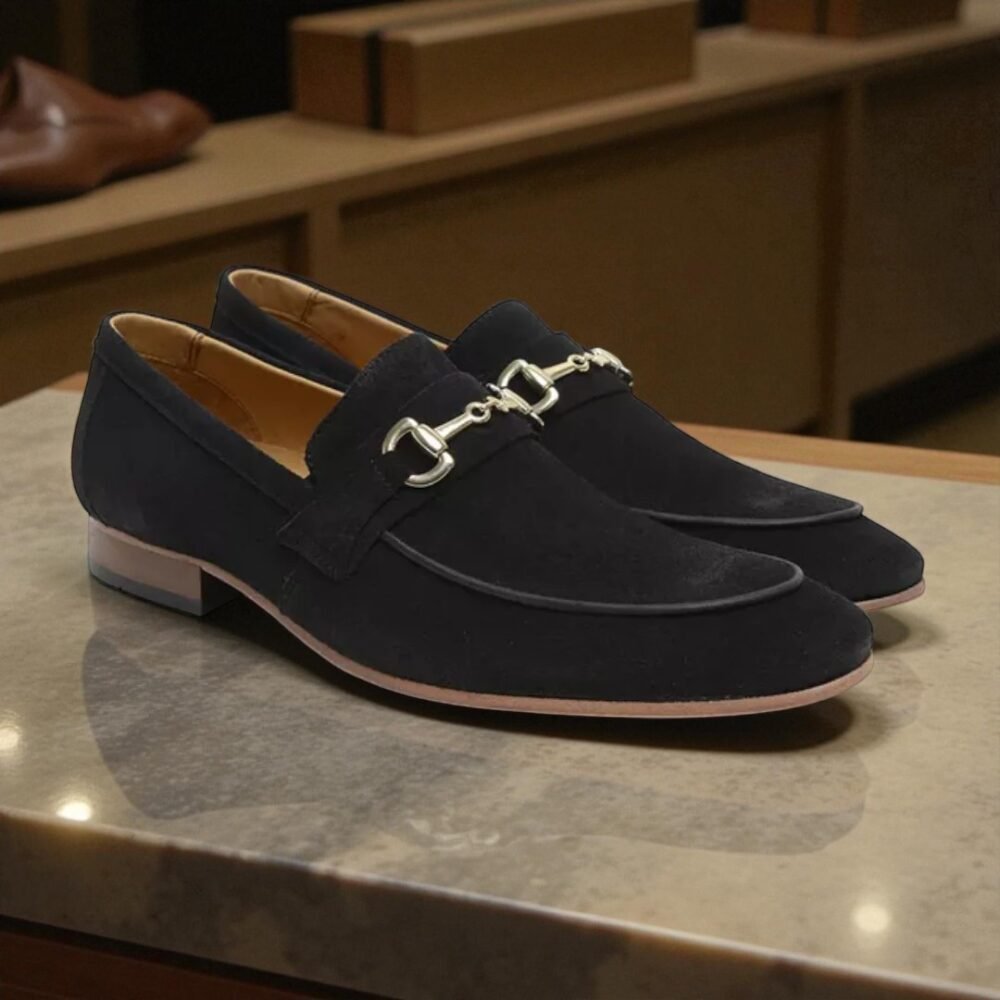 Loafer GG Perez Camurça Preto