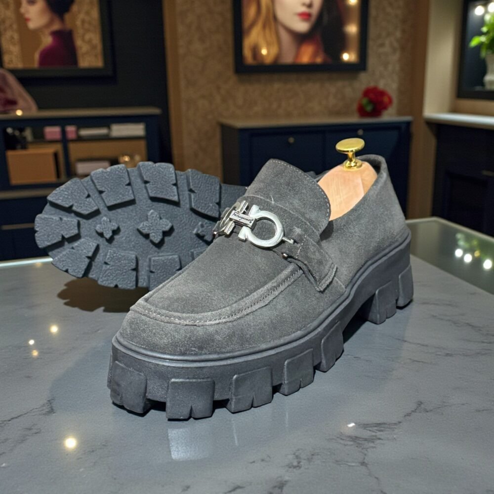 Loafer FG APlatform Camurça Cinza